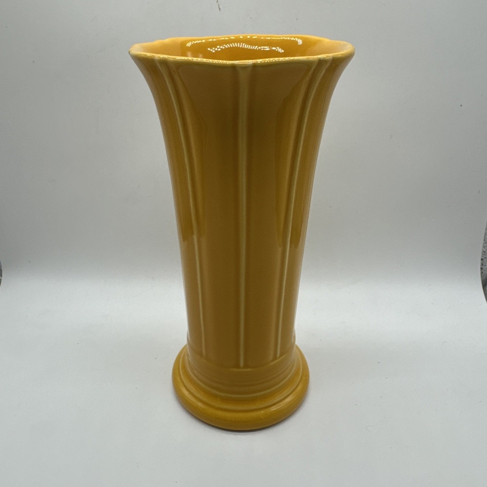 FIESTA Marigold Yellow Small VASE 8" Tall HOMER LAUGHLIN